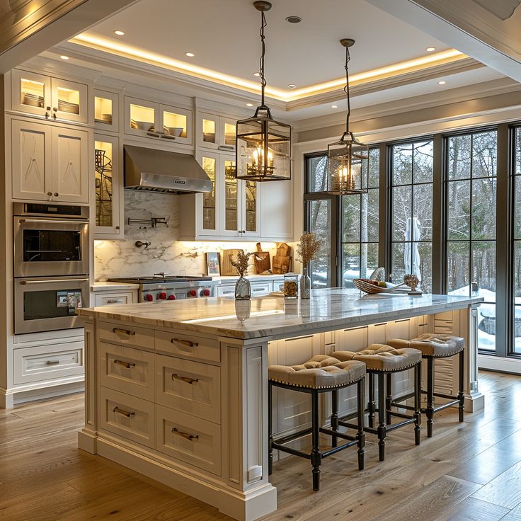 Coffered Ceiling Kitchen